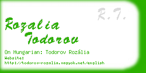 rozalia todorov business card