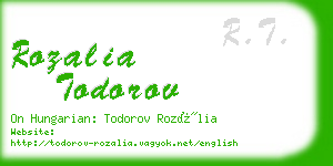 rozalia todorov business card